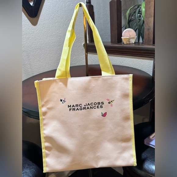 Marc Jacobs Fragrance Pink and Yellow Tote Bag - Picture 1 of 4